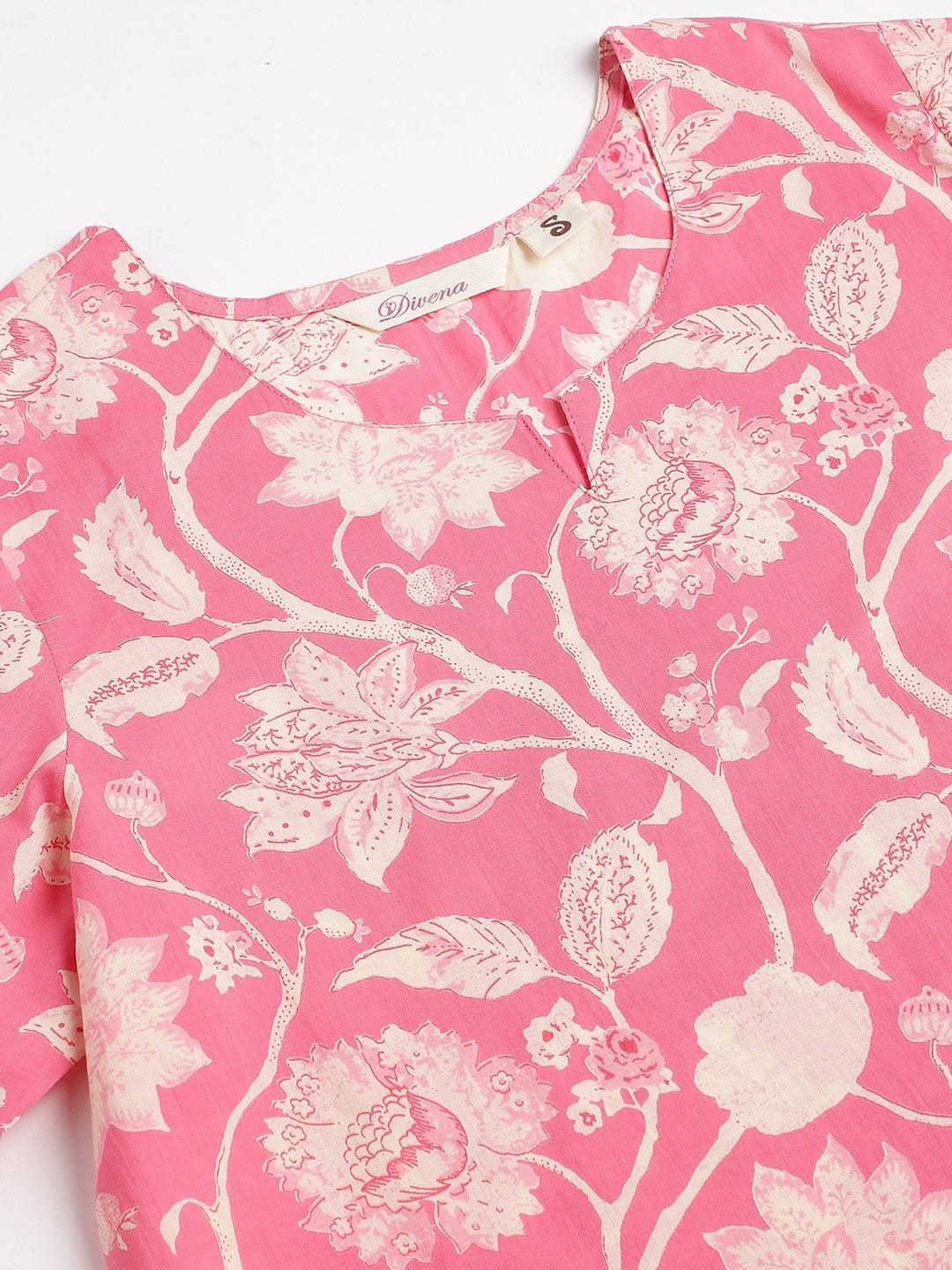 Pink Printed Loungewear/Nightwear | LASVINI - Redefining Indian Fashion with Elegance