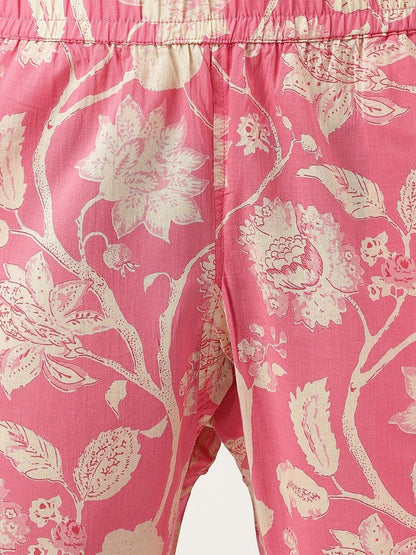 Pink Printed Loungewear/Nightwear | LASVINI - Redefining Indian Fashion with Elegance