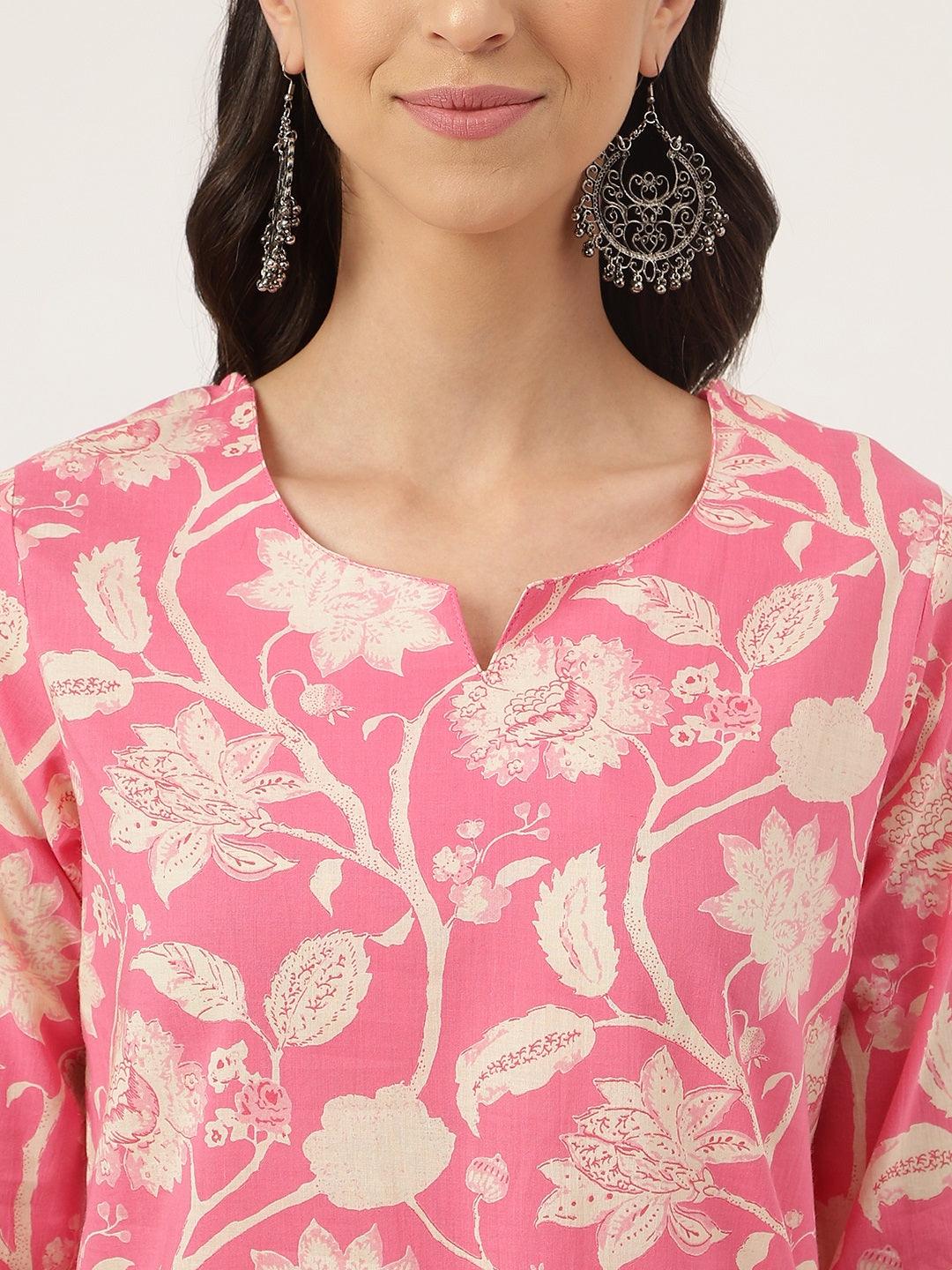 Pink Printed Loungewear/Nightwear | LASVINI - Redefining Indian Fashion with Elegance