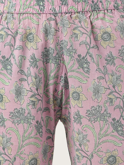 Lavender Printed Loungewear/Nightwear | LASVINI - Redefining Indian Fashion with Elegance