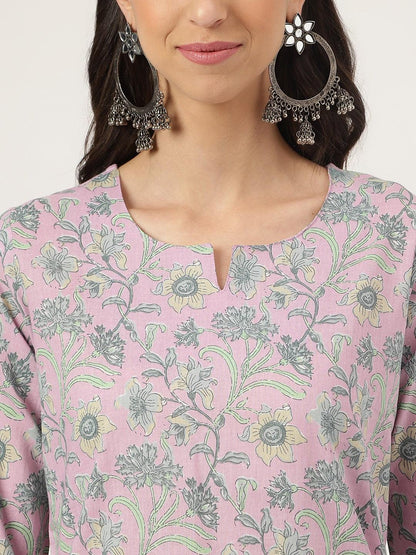Lavender Printed Loungewear/Nightwear | LASVINI - Redefining Indian Fashion with Elegance