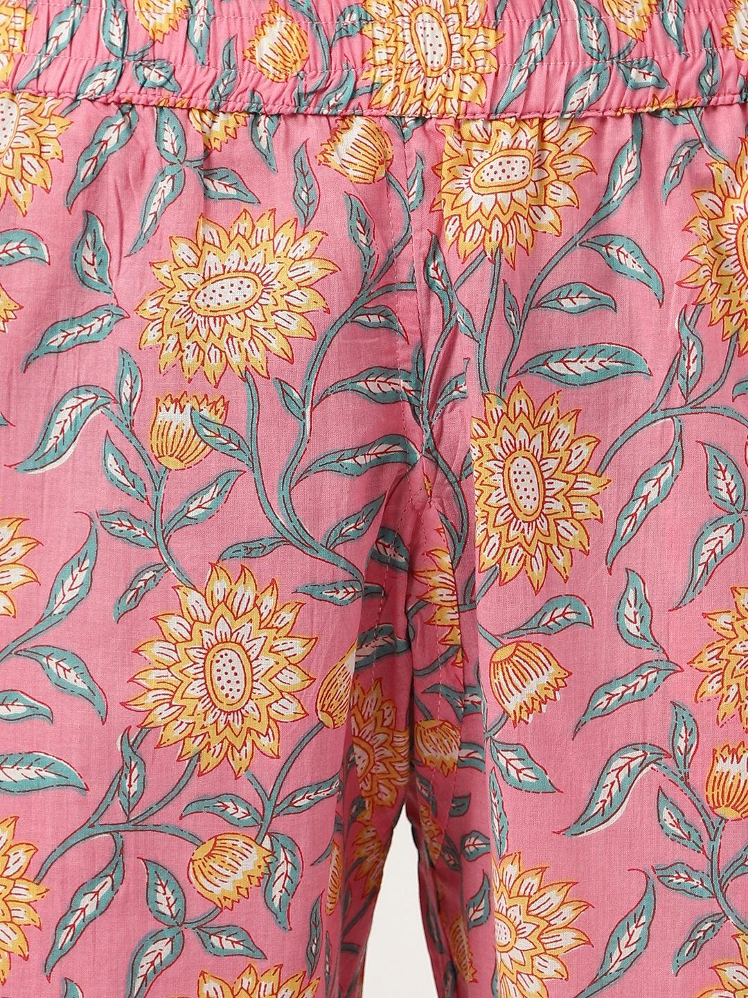 Dark Pink Printed Loungewear/Nightwear | LASVINI - Redefining Indian Fashion with Elegance