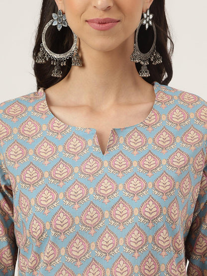 Sky Blue Printed Loungewear/Nightwear | LASVINI - Redefining Indian Fashion with Elegance