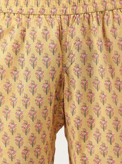 Mustard Printed Loungewear/Nightwear | LASVINI - Redefining Indian Fashion with Elegance