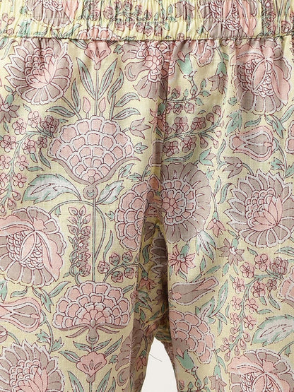 Yellow Printed Loungewear/Nightwear | LASVINI - Redefining Indian Fashion with Elegance
