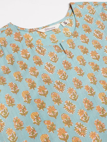 Light Green Printed Loungewear/Nightwear | LASVINI - Redefining Indian Fashion with Elegance