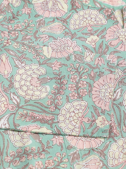 Mint Green Printed Loungewear/Nightwear | LASVINI - Redefining Indian Fashion with Elegance
