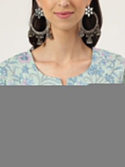 Turquoise Blue Printed Loungewear/Nightwear | LASVINI - Redefining Indian Fashion with Elegance