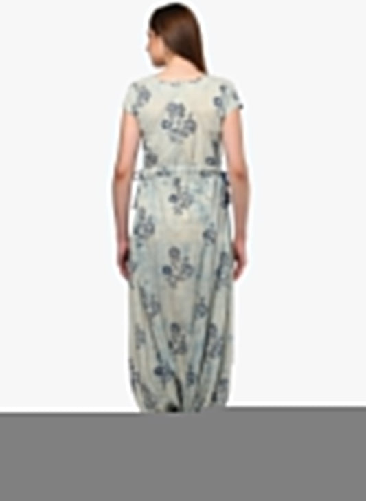 Women'S Indigo Hand Block Dhoti Style Cotton Jumpsuit | LASVINI - Redefining Indian Fashion with Elegance
