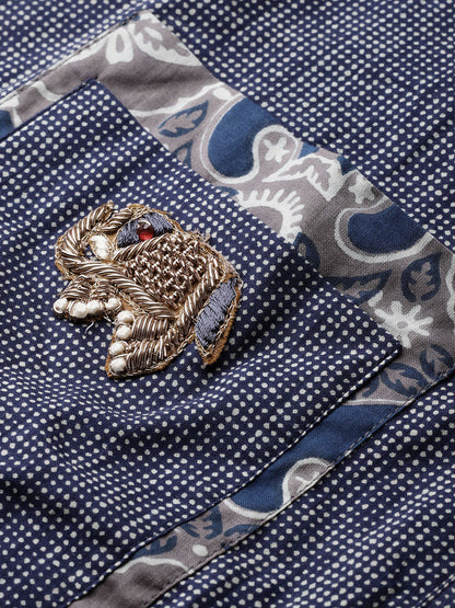 Women'S Blue Straight Kurta | LASVINI - Redefining Indian Fashion with Elegance
