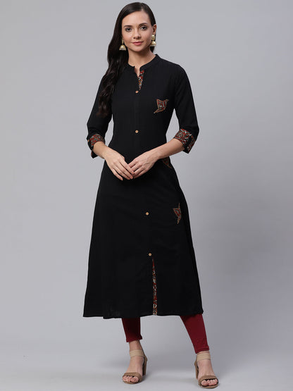 Women'S Sequin Work Black Kurta | LASVINI - Redefining Indian Fashion with Elegance