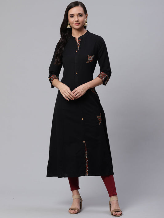 Women'S Sequin Work Black Kurta | LASVINI - Redefining Indian Fashion with Elegance