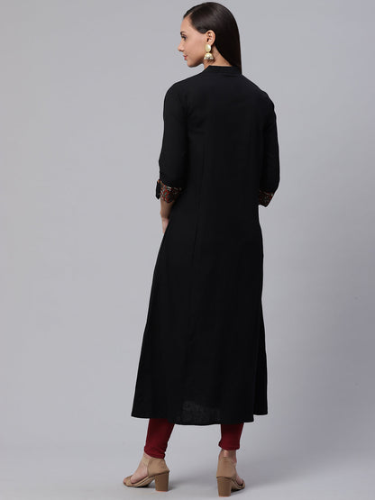 Women'S Sequin Work Black Kurta | LASVINI - Redefining Indian Fashion with Elegance