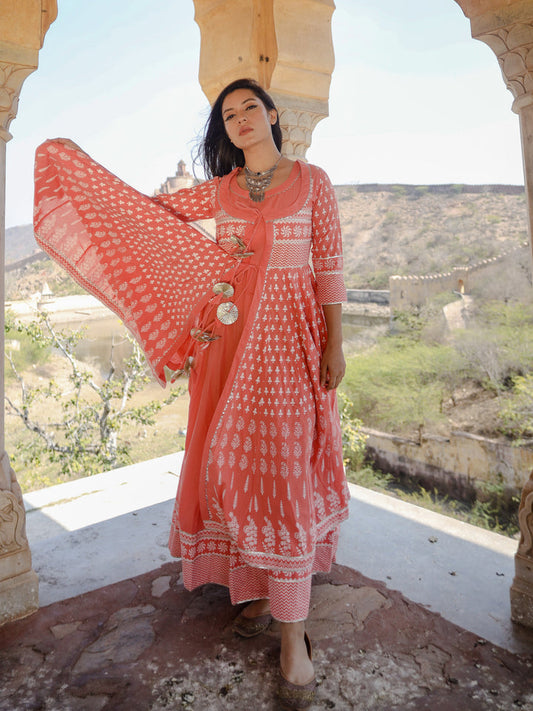 Women'S Cotton Layered & Tiered Kurta | LASVINI - Redefining Indian Fashion with Elegance