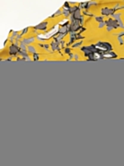 Women'S Mustard Rayon Anarkali Kurta | LASVINI - Redefining Indian Fashion with Elegance