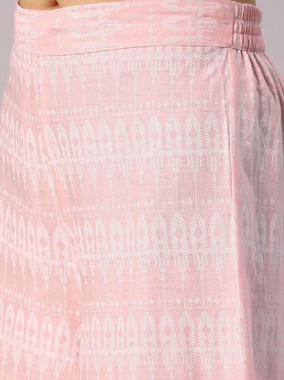 Women'S Baby Pink Three Piece Palazzo Set With Jacket | LASVINI - Redefining Indian Fashion with Elegance