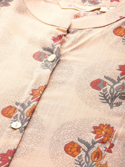 Women'S A-Line Pink Rayon Kurta | LASVINI - Redefining Indian Fashion with Elegance