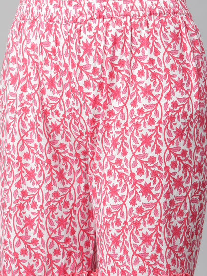 Women'S Red White Peplum Kurta With Sharara Set | LASVINI - Redefining Indian Fashion with Elegance