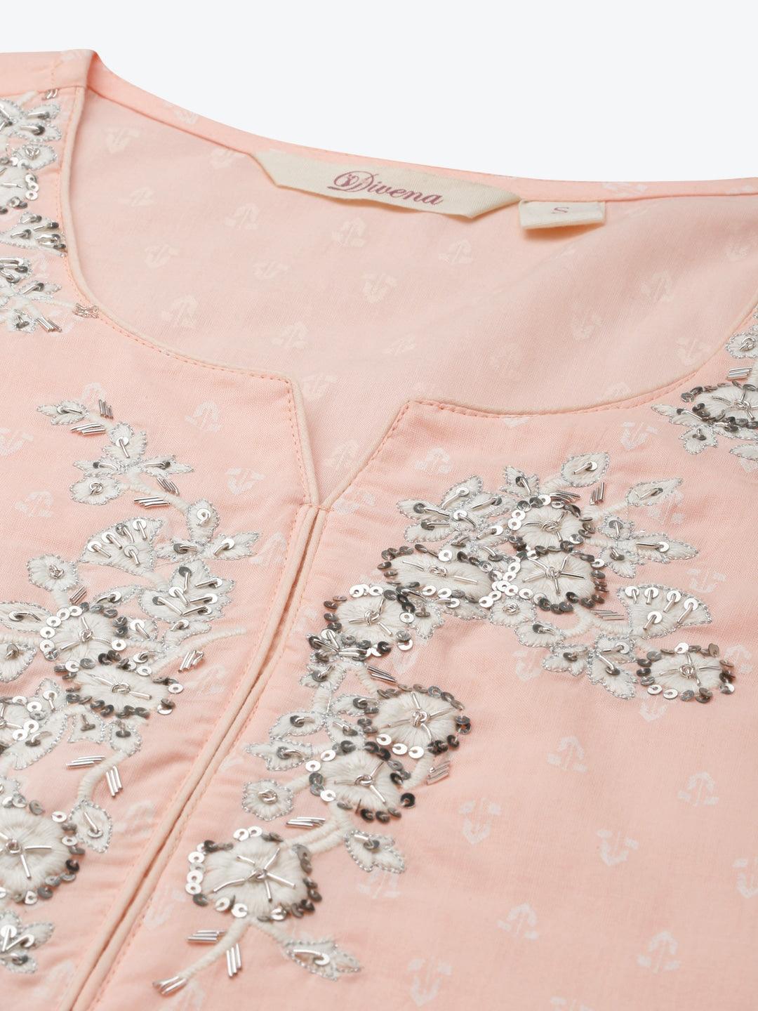 Light Pink Kurta Palazzo Set With Net Dupatta | LASVINI - Redefining Indian Fashion with Elegance