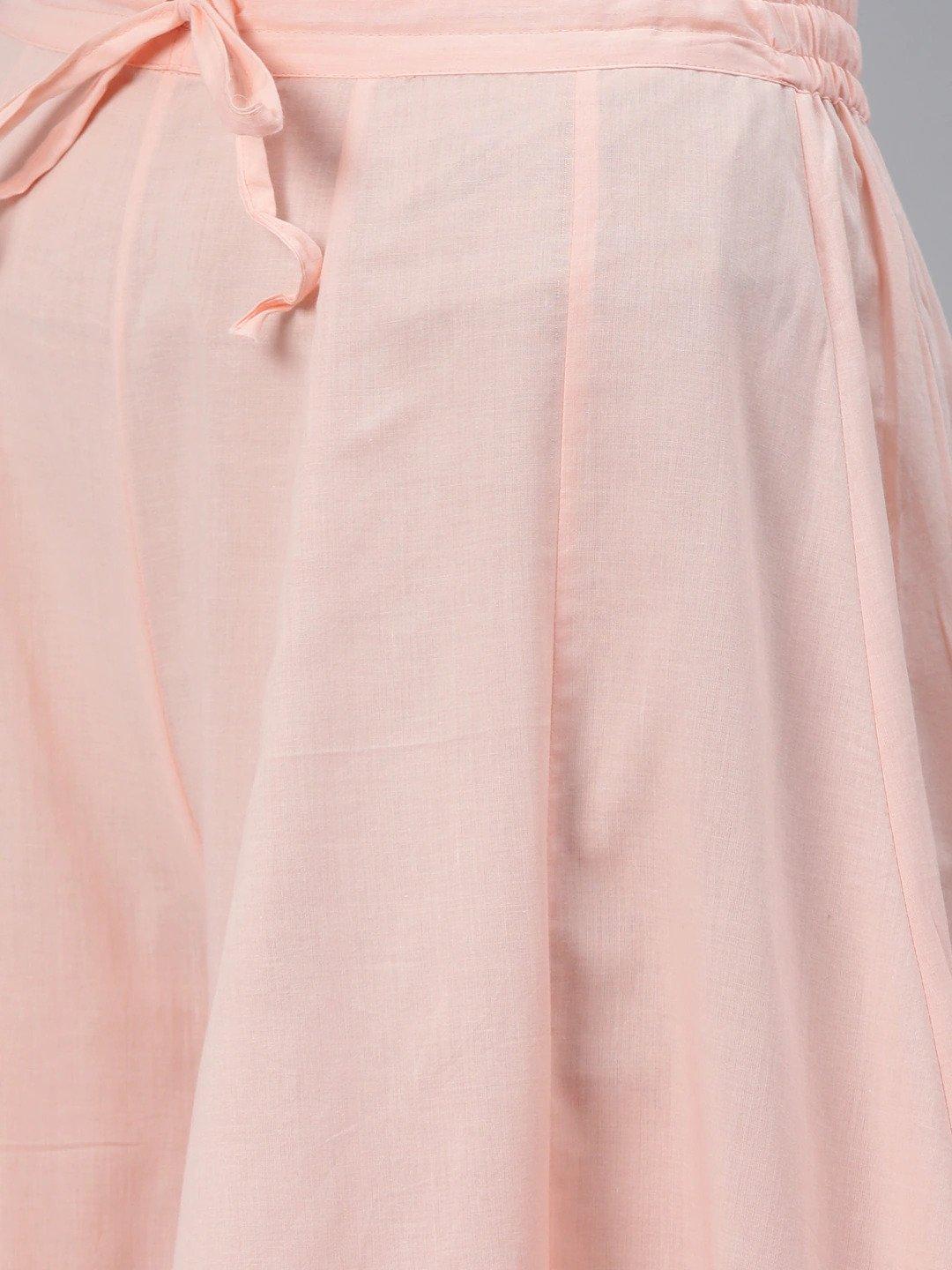 Light Pink Kurta Palazzo Set With Net Dupatta | LASVINI - Redefining Indian Fashion with Elegance