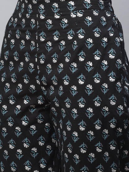 Black Anarkali Kurta Pant Set With Net Dupatta | LASVINI - Redefining Indian Fashion with Elegance