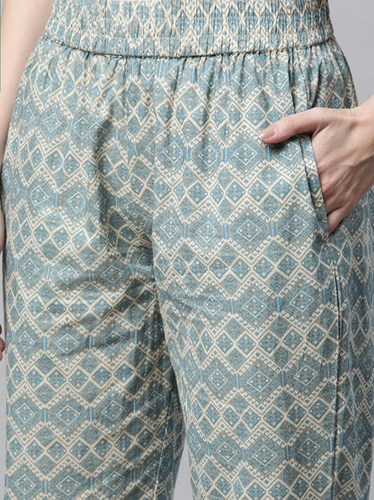Beige Cotton Straight Kurta Pant Set | LASVINI - Redefining Indian Fashion with Elegance