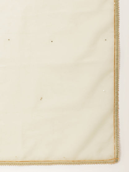 Green Embroidered Chanderi Kurta, Trouser With Dupatta | LASVINI - Redefining Indian Fashion with Elegance