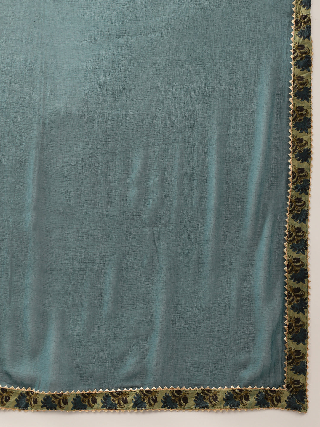 Women Green Floral Print Cotton Embroidered Kurta Set With Dupatta | LASVINI - Redefining Indian Fashion with Elegance