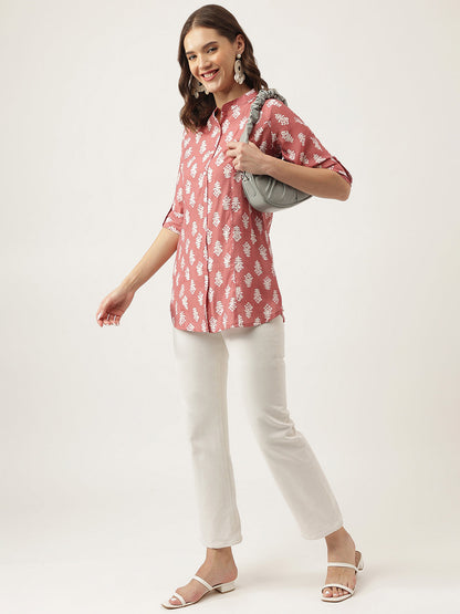 Ethnic Motif Print Rayon Top | LASVINI - Redefining Indian Fashion with Elegance