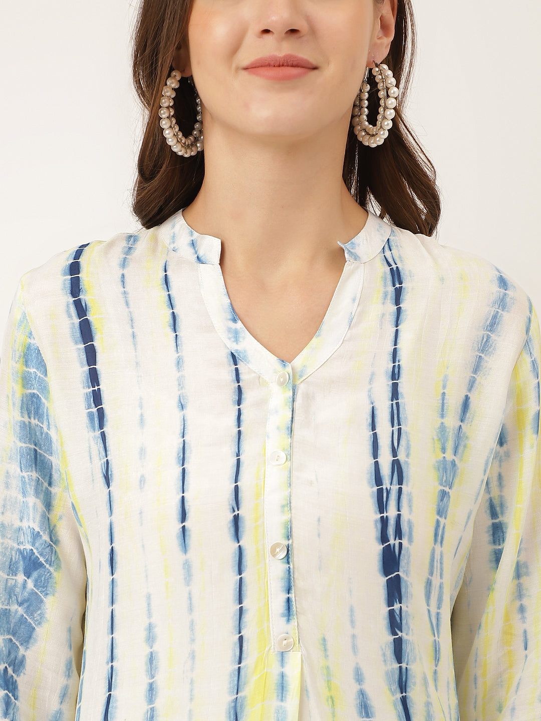 Blue Tie Dye Cotton Co Ord Set | LASVINI - Redefining Indian Fashion with Elegance