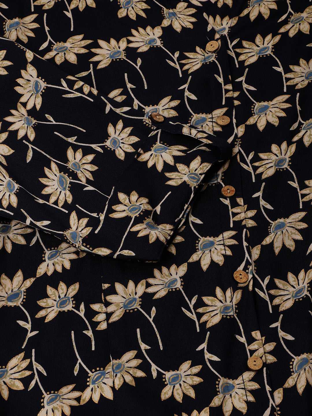 Floral Printed Rayon Shirt Type Top For Women | LASVINI - Redefining Indian Fashion with Elegance