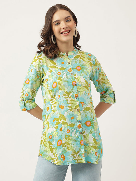 Floral Printed Rayon Regular Top | LASVINI - Redefining Indian Fashion with Elegance