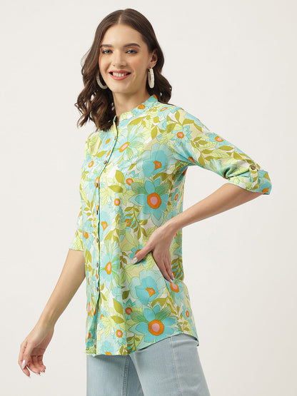 Floral Printed Rayon Regular Top | LASVINI - Redefining Indian Fashion with Elegance