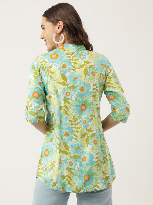 Floral Printed Rayon Regular Top | LASVINI - Redefining Indian Fashion with Elegance