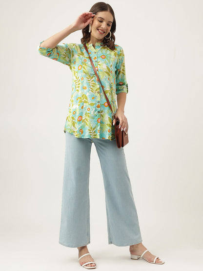 Floral Printed Rayon Regular Top | LASVINI - Redefining Indian Fashion with Elegance