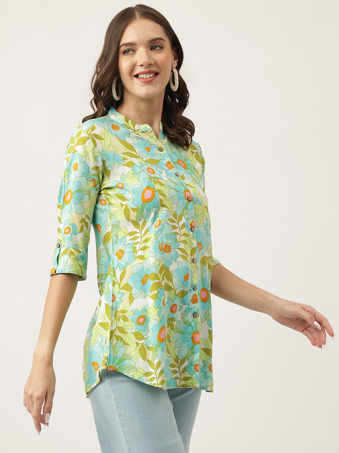 Floral Printed Rayon Regular Top | LASVINI - Redefining Indian Fashion with Elegance