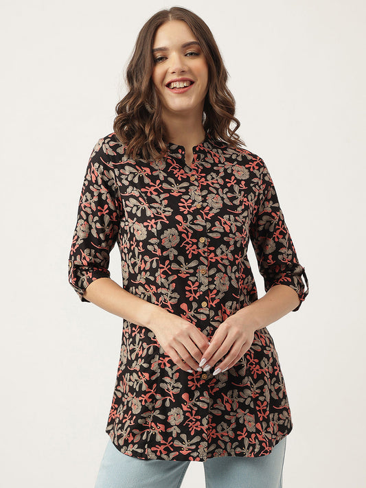 Floral Printed Rayon Regular Top | LASVINI - Redefining Indian Fashion with Elegance
