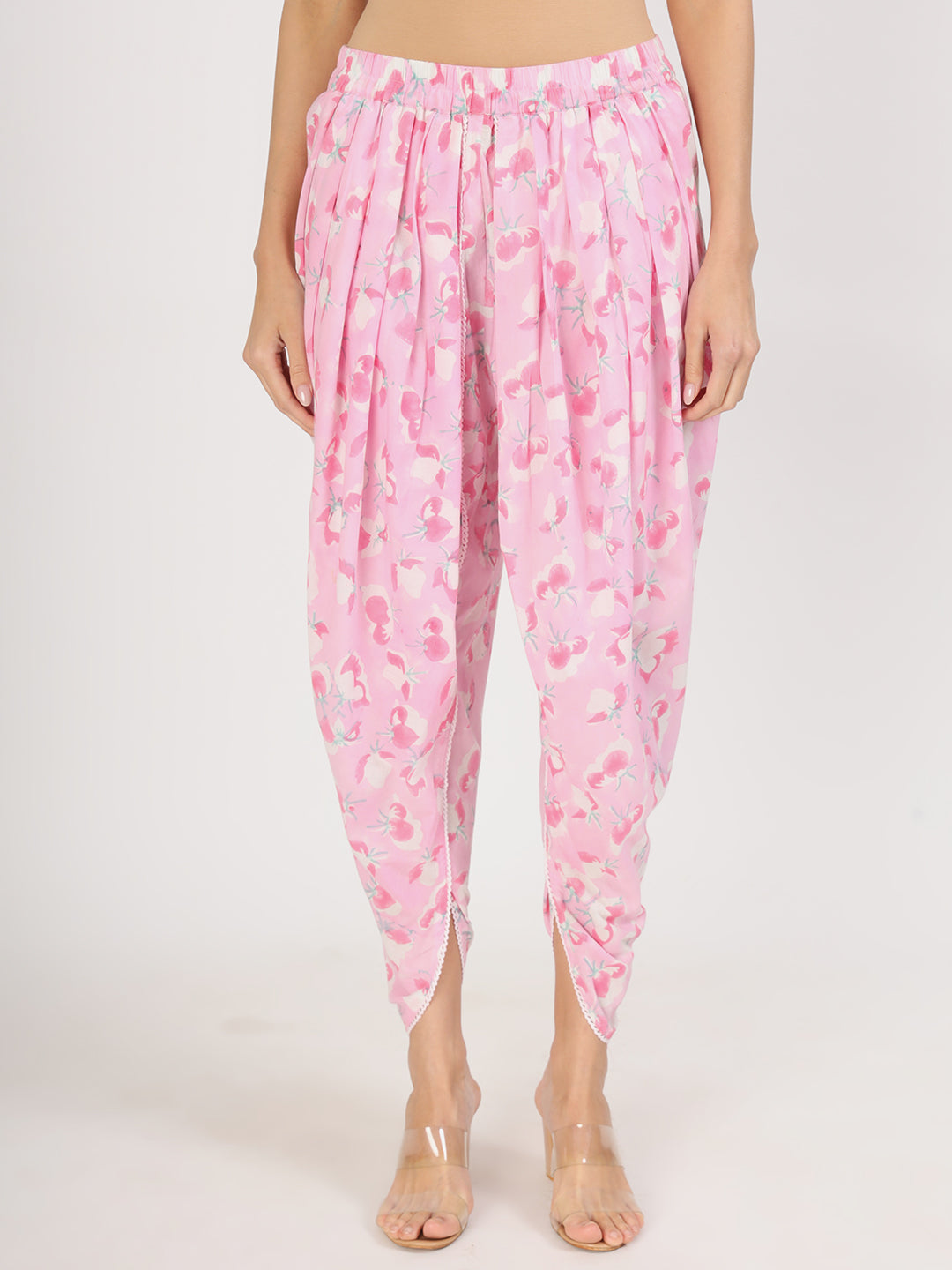 Women Pink Floral Printed Cotton Co-Ord Set | LASVINI - Redefining Indian Fashion with Elegance