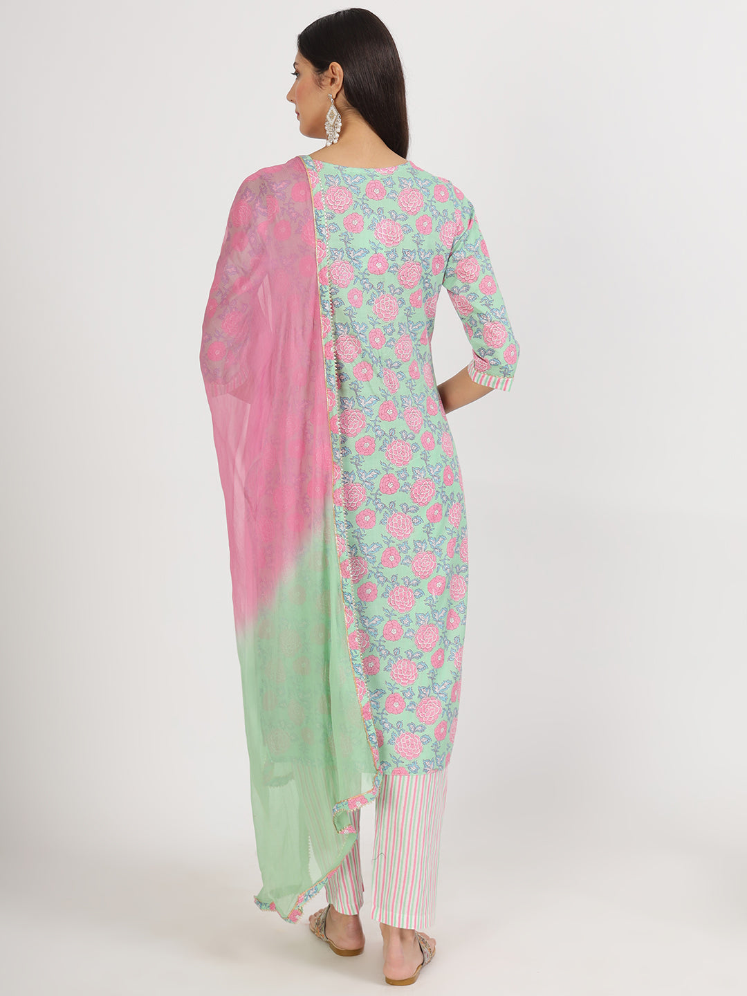 Offwhite Floral Print Rayon Co-Ord Set For Women | LASVINI - Redefining Indian Fashion with Elegance