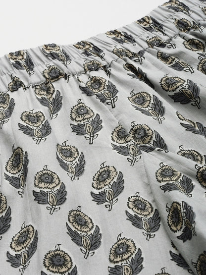 Women'S Grey Color Cotton Loungewear/Nightwear | LASVINI - Redefining Indian Fashion with Elegance