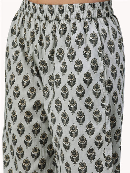 Women'S Grey Color Cotton Loungewear/Nightwear | LASVINI - Redefining Indian Fashion with Elegance