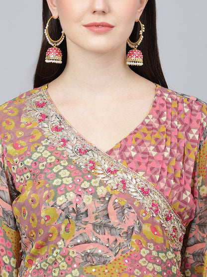 Women Multi Georgette Flared Lehenga Choli Set | LASVINI - Redefining Indian Fashion with Elegance