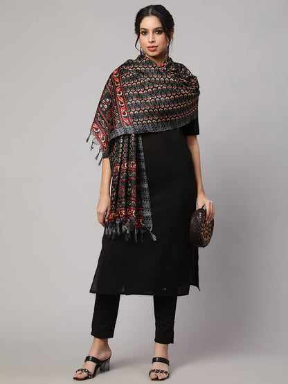 Women Blue And Black Printed Dupatta Combo, Pack Of Two | LASVINI - Redefining Indian Fashion with Elegance