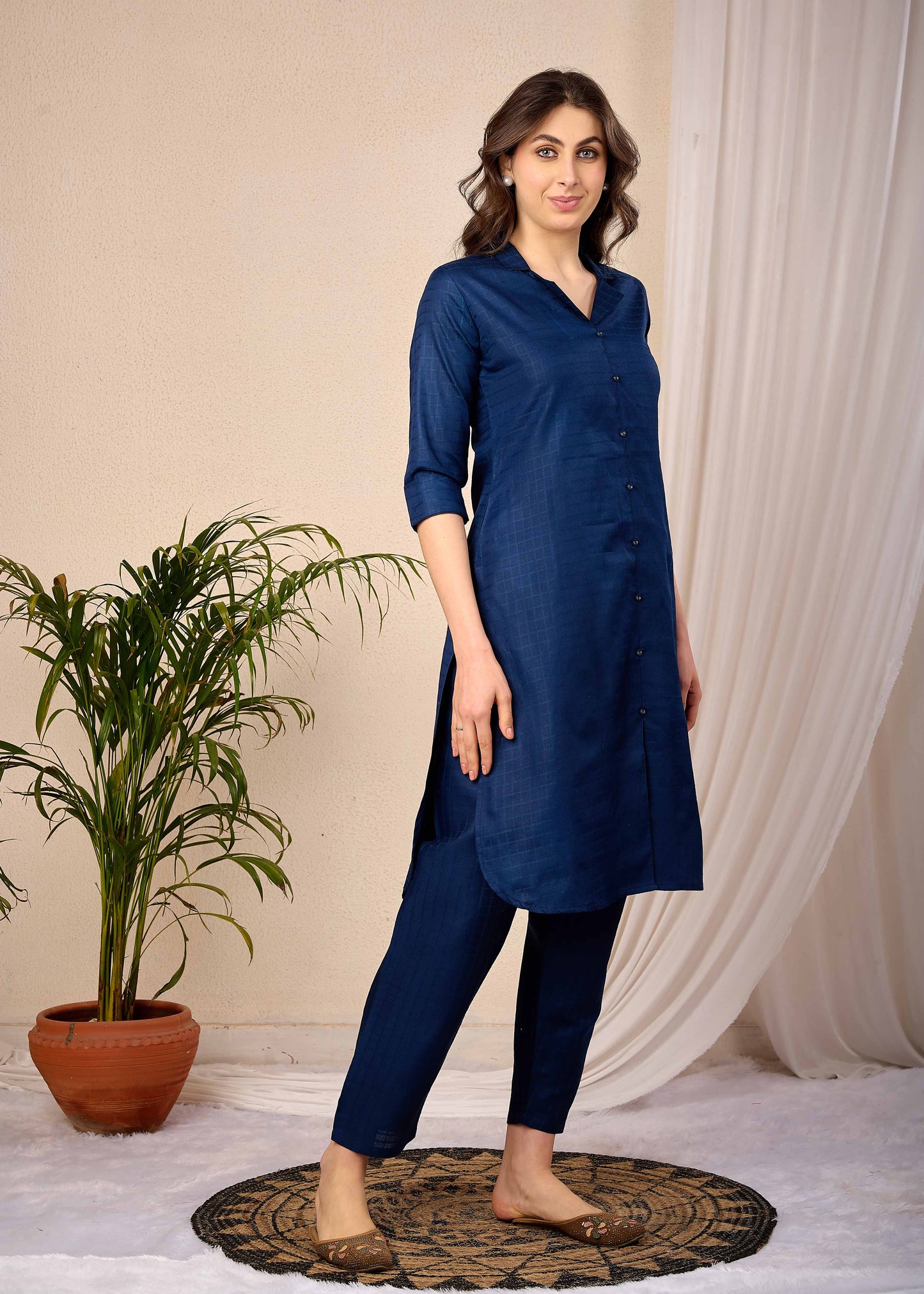 Blue Casual Wear Co-Ord set for Women | LASVINI - Redefining Indian Fashion with Elegance