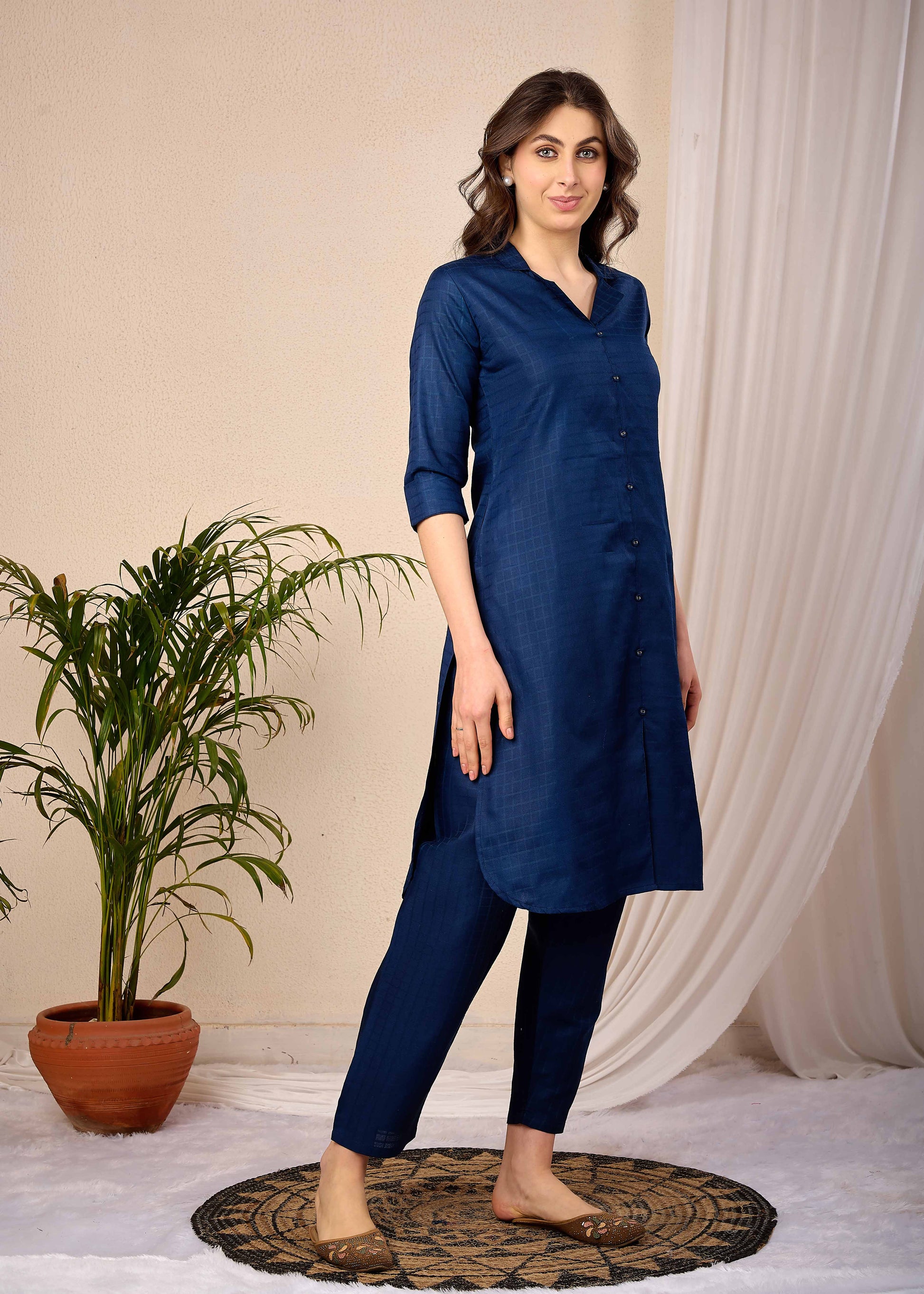 Blue Casual Wear Co-Ord set for Women | LASVINI - Redefining Indian Fashion with Elegance