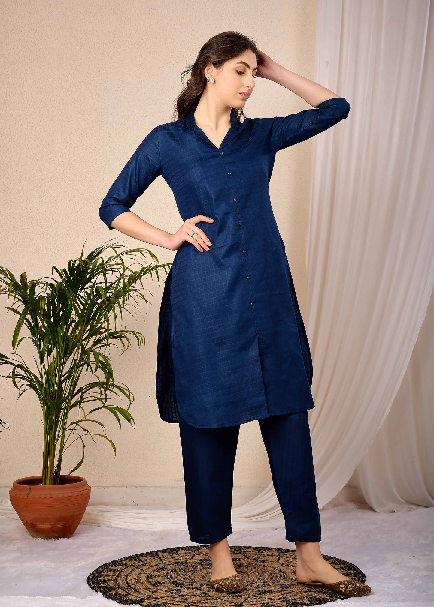 Blue Casual Wear Co-Ord set for Women | LASVINI - Redefining Indian Fashion with Elegance