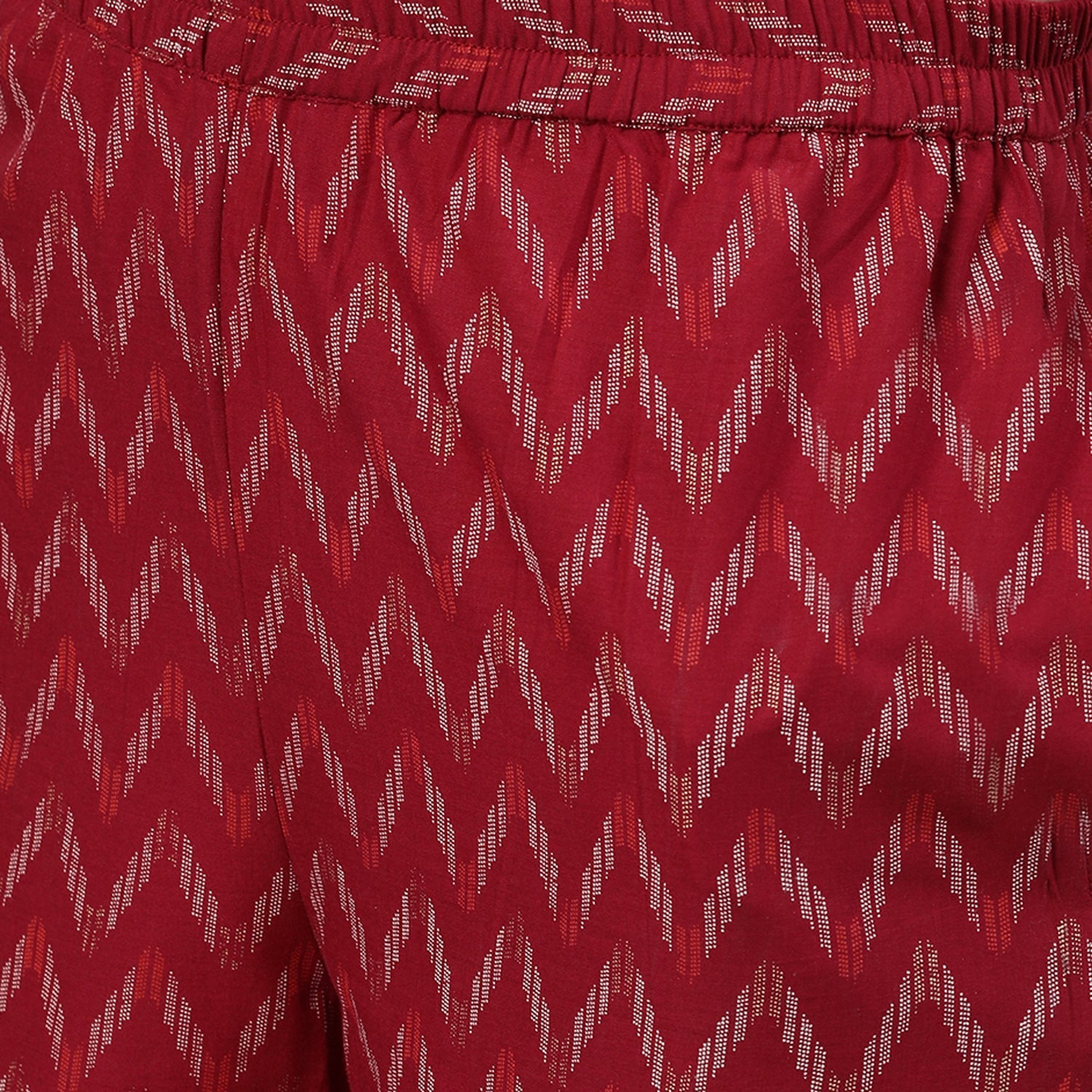 Women Burgundy Gold Printed Three-Quarter Sleeves Straight Kurta With Palazzo And Dupatta With Pockets And Face Mask | LASVINI - Redefining Indian Fashion with Elegance