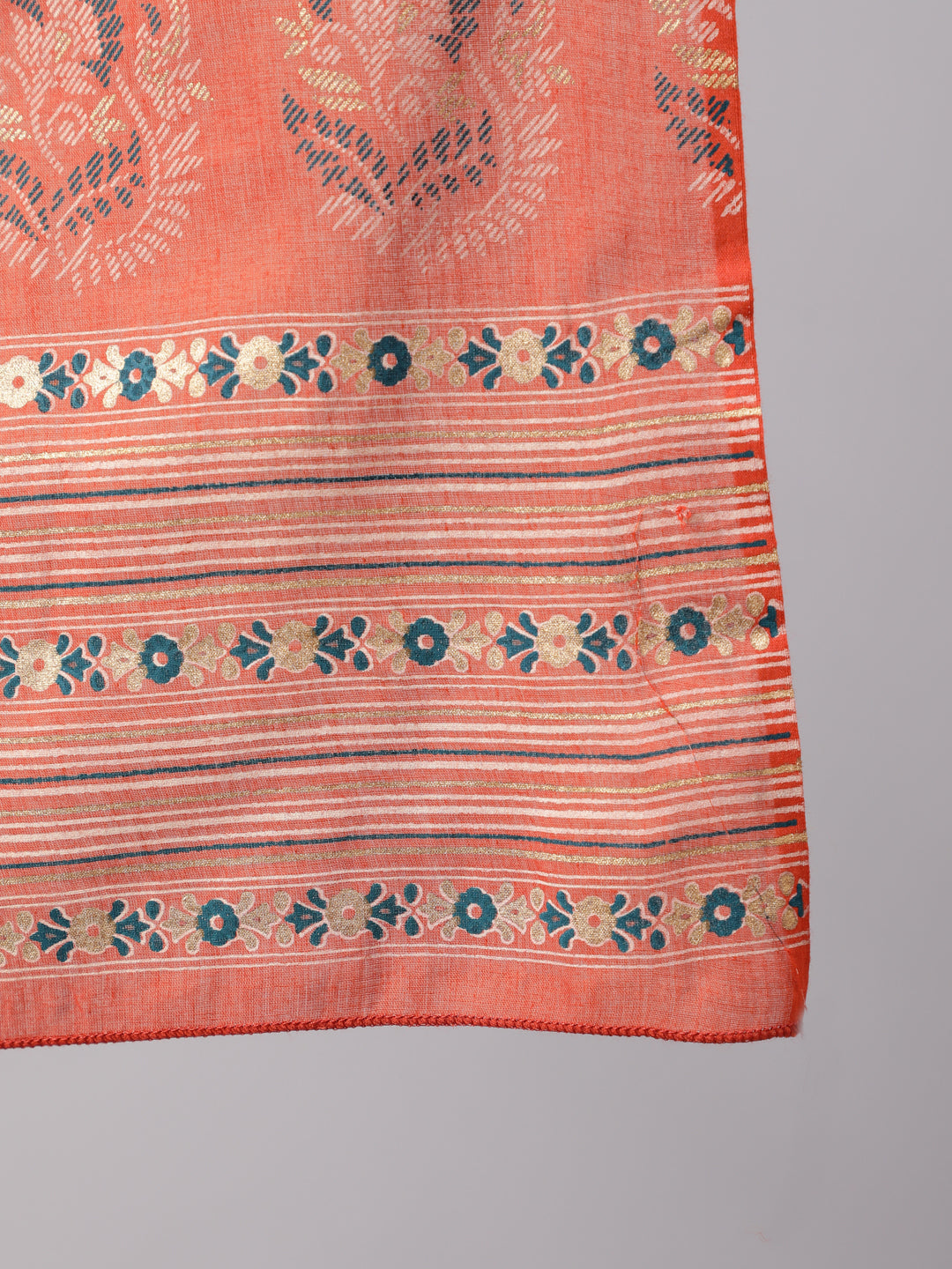 Women Rust Printed Straight Kurta With Plazo & Dupatta | LASVINI - Redefining Indian Fashion with Elegance