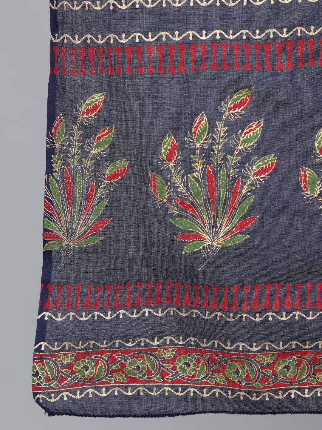 Women Red And Navy Blue Gold Printed Straight Kurta With Palazzo & Dupatta | LASVINI - Redefining Indian Fashion with Elegance