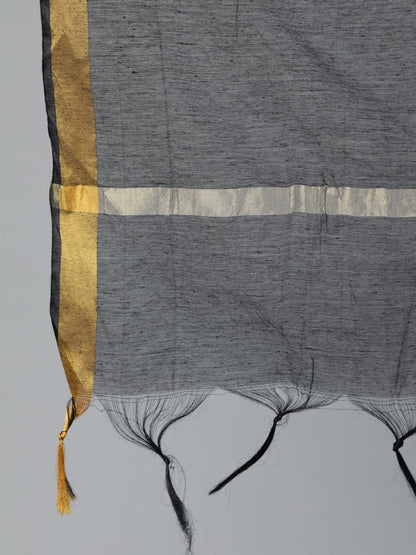 Women Off-White & Black Printed Straight Kurta With Plazzo  & Dupatta | LASVINI - Redefining Indian Fashion with Elegance